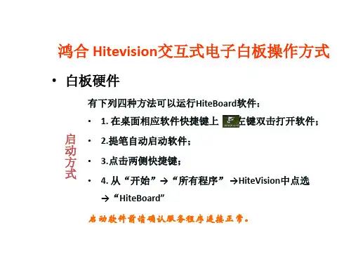 鸿合电子白板培训课件