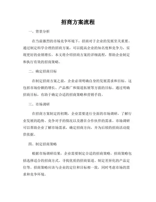 招商方案流程