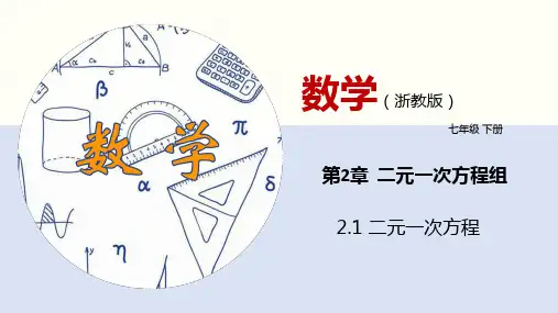 二元一次方程(课件)七年级数学下册(浙教版)