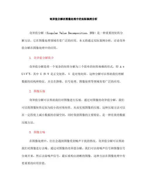 奇异值分解在图像处理中的实际案例分析(九)