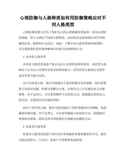 心理防御与人格特质如何用防御策略应对不同人格类型