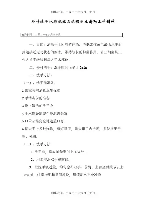 外科洗手操作规程及流程图