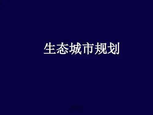 《生态城市规划》