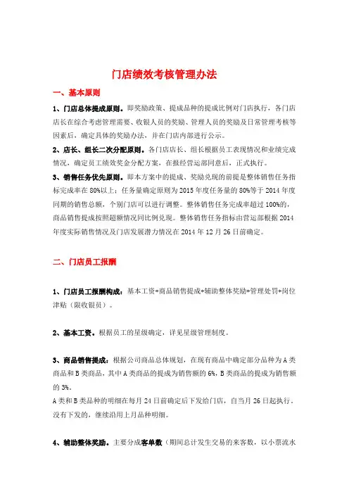 药店绩效考核