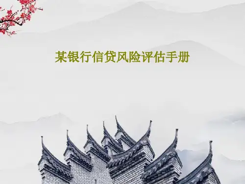 某银行信贷风险评估手册26页PPT