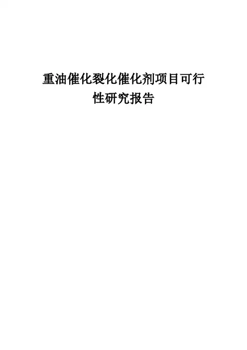 重油催化裂化催化剂项目可行性研究报告