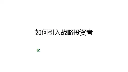 IPO培训课件-如何引入战略投资者