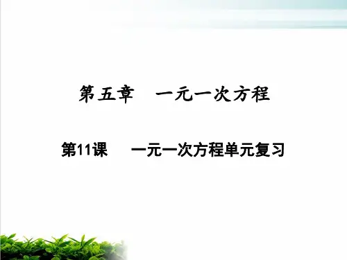 《一元一次方程》完美课件 人教版2