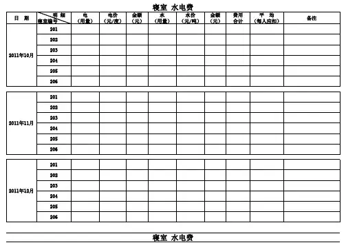 水电表 Excel 工作表 (2)