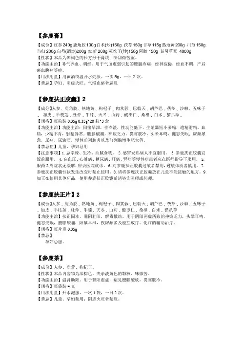 参鹿膏