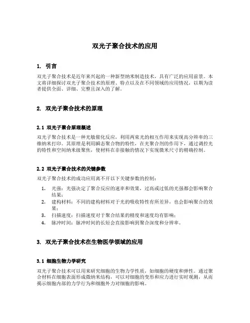 双光子聚合技术的应用