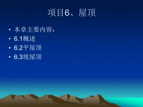 项目6、屋顶