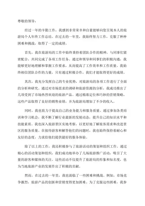 旅游局个人年终工作总结