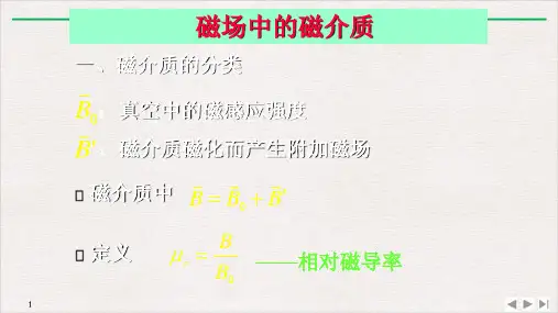 高二物理竞赛磁场中的磁介质PPT(课件)