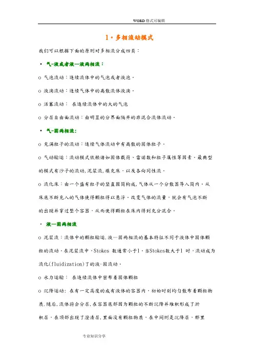 Fluent多相流模型选择及设定