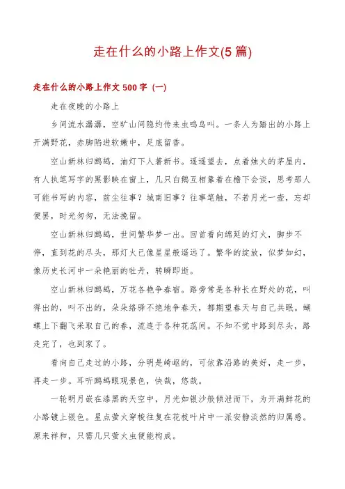 走在什么的小路上作文(5篇)