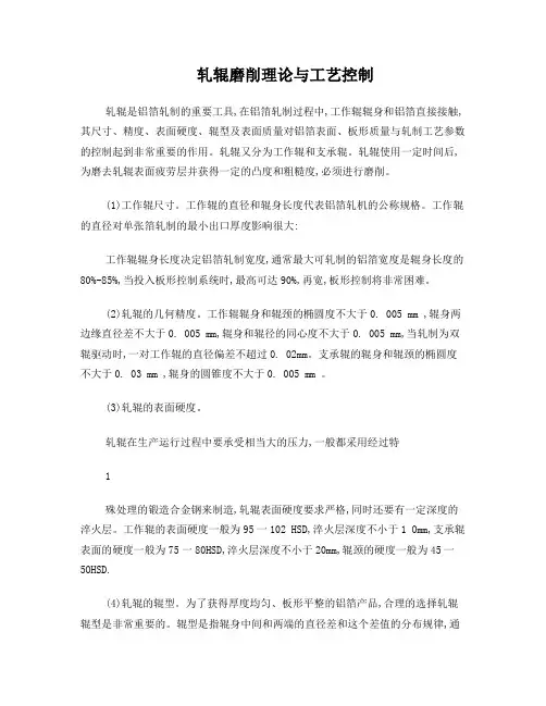 轧辊磨削理论与工艺控制
