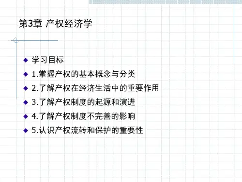 新制度经济学第03章产权经济经济学