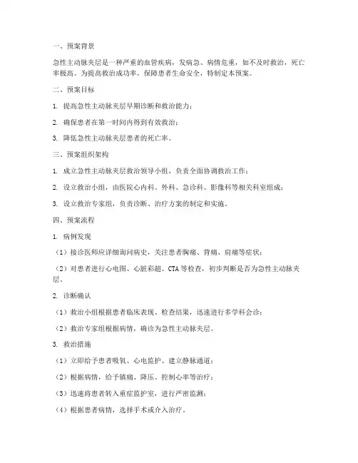 急性主动脉夹层应急预案