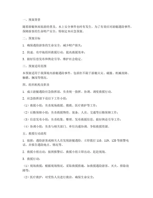 游艇遇险应急预案