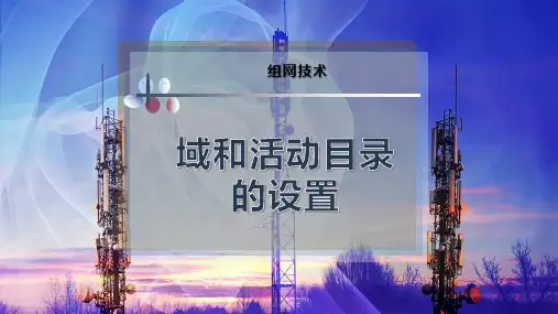 域和活动目录的设置