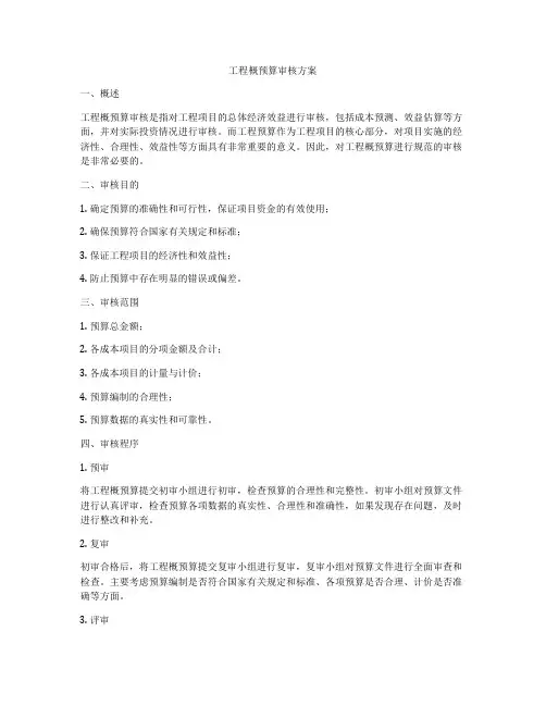工程概预算审核方案