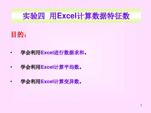 a4计算特征数-excel-ma