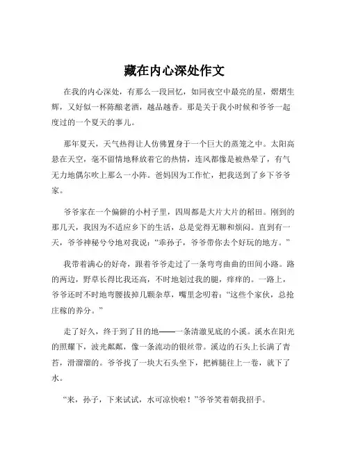 藏在内心深处作文