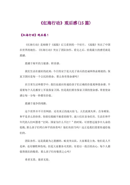 《红海行动》观后感(15篇)_1