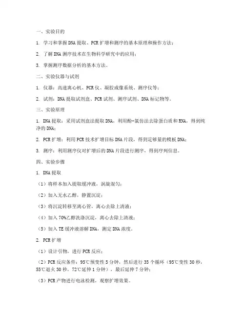 测序实验报告