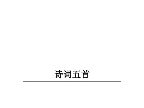 最新语文版九年级语文下册19.诗词五首公开课课件