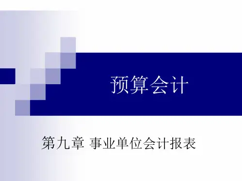 第九章  事业单位会计报表