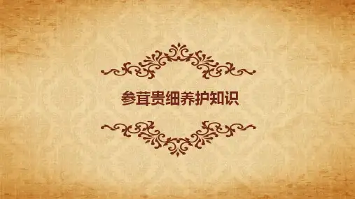 参茸贵细养护知识