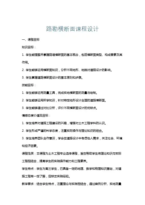 路勘横断面课程设计