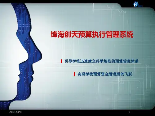 锋海创天预算执行管理系统PPT课件