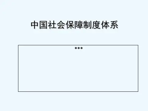 中国社会保障制度体系概述 PPT