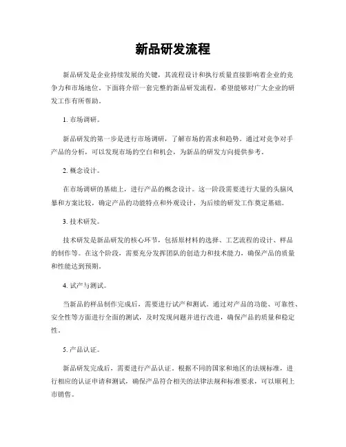 新品研发流程