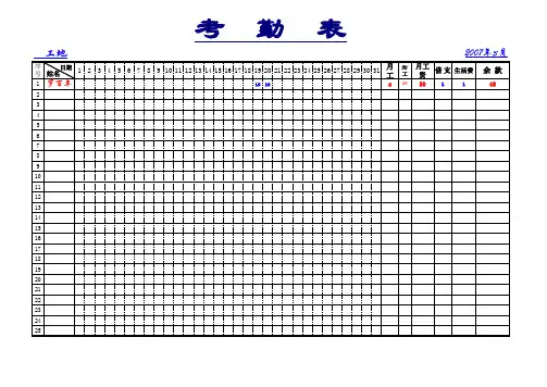 自动计算考勤表(最新使用).xls