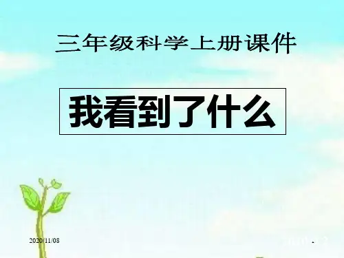 教科版三年级上册科学 《我看到了什么》植物PPT教学课件