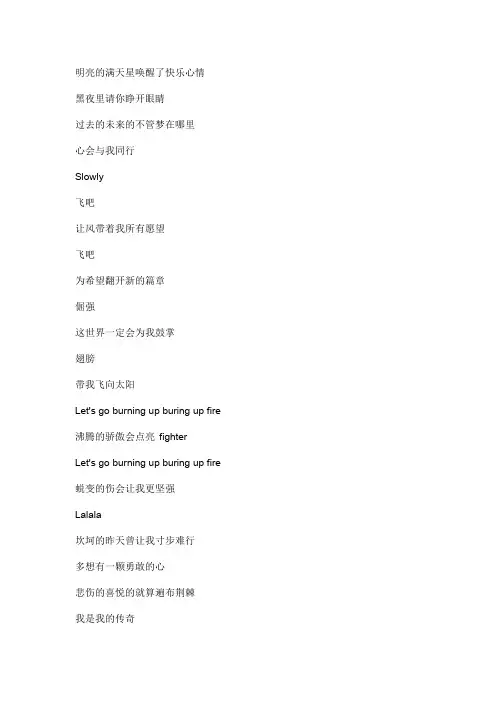 Burning Up文本歌词