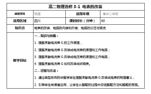 电表的改装