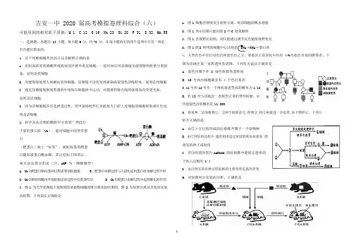 高三理综模拟试卷一(附答案及部分解析)