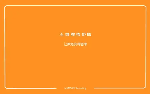 五维教练流程与工具-五维教练矩阵