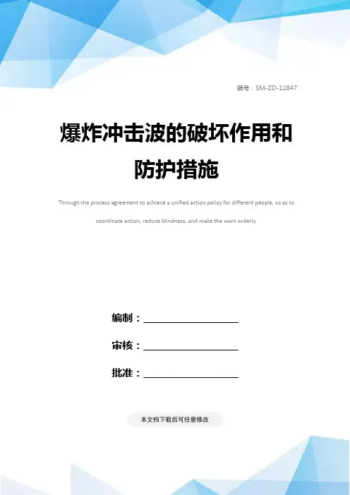 爆炸冲击波的破坏作用和防护措施