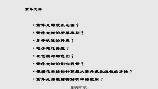 紫外光谱分析PPT课件