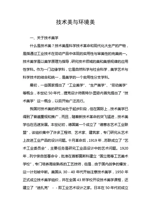 技术美与环境美(精)