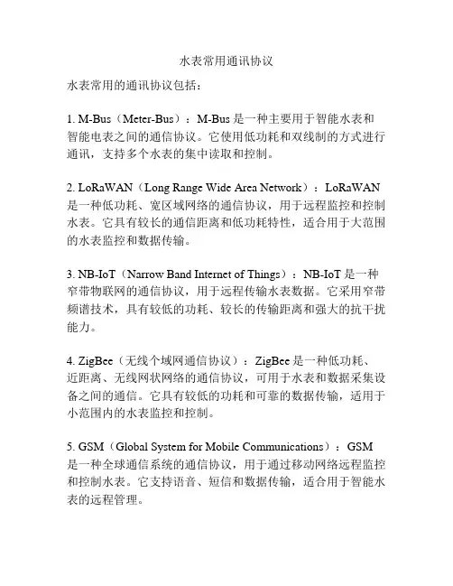 水表常用通讯协议