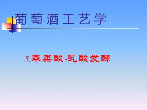 葡萄酒工艺学苹果酸-乳酸发酵PPT课件