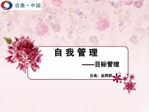 自我管理—目标管理