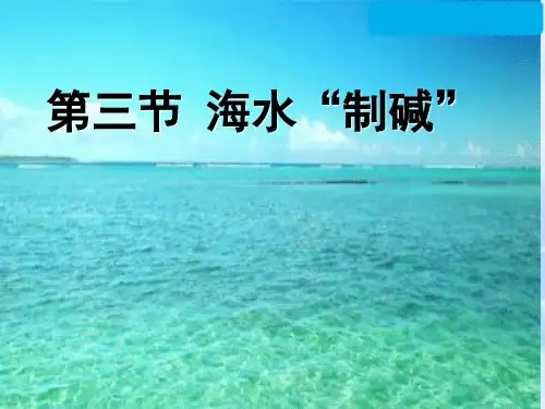 九年级化学鲁教版下册第八单元第三节 海水“制碱” 课件